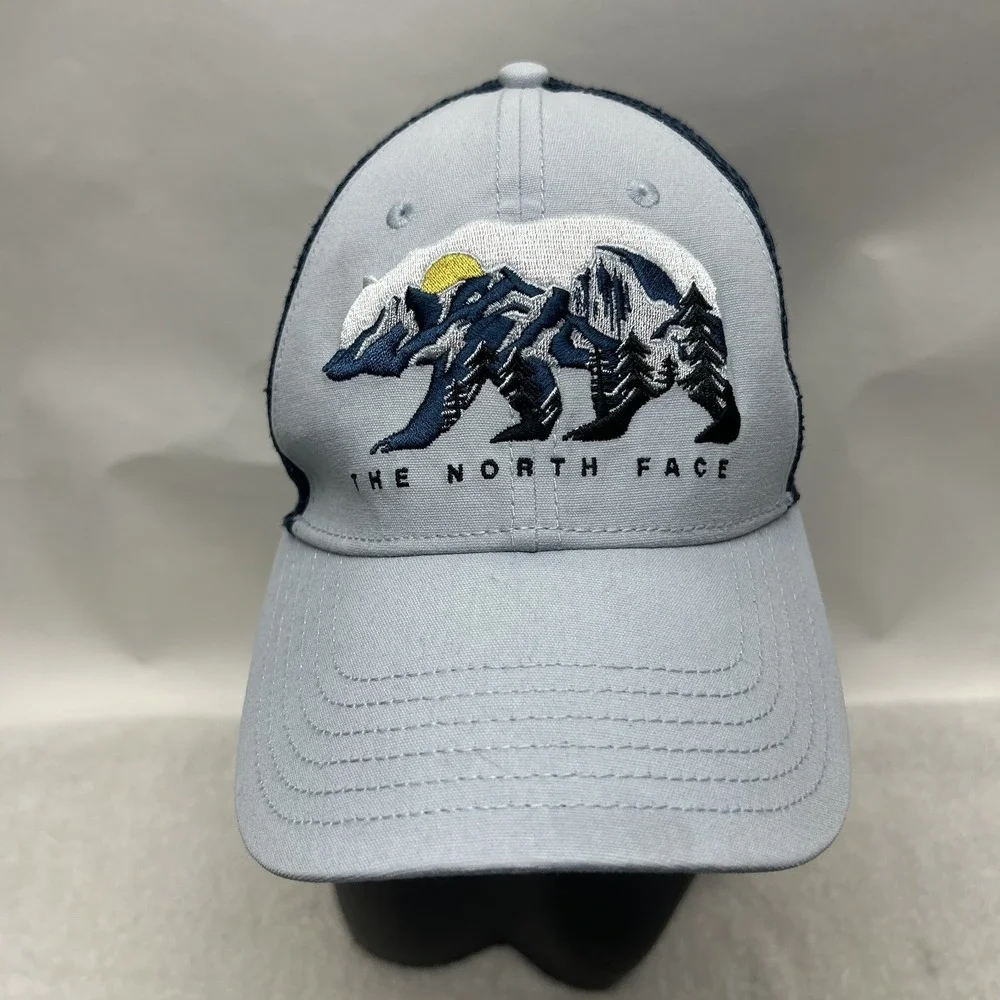 The North Face Mens Adjustable Blue Bear Logo Trucker Hat